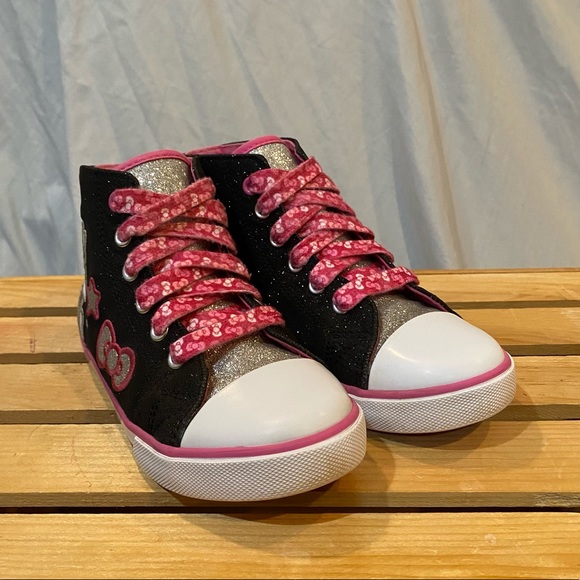 Hello Kitty High Top Sneakers Size 2 - Picture 1 of 9